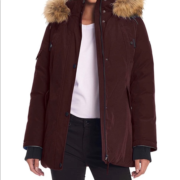 Alpine North Women’s Vegan Down Parka with Faux Fur Hood - Picture 2 of 10